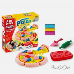 اسباب بازی 3 رنگ همراه با قالب پیتزا سری آرت اند کرفت دد