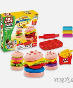 اسباب بازی 3 رنگ همراه با قالب همبرگر آرت اند کرفت دد