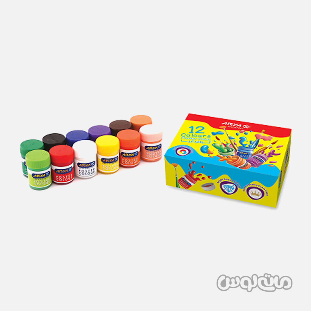 گواش 12 رنگ 30 سی سی آریا