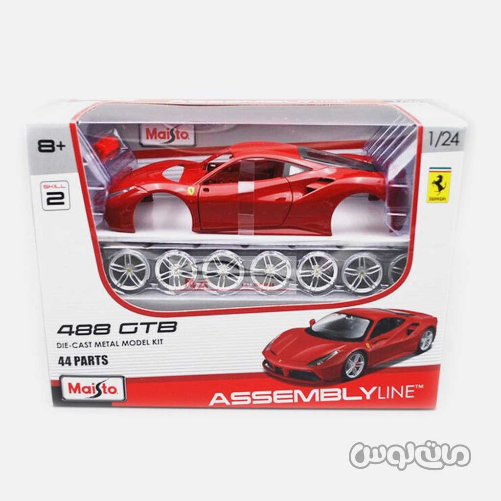 ماشین مدل 1:24 سری اسمبلی فراری 488GTB مایستو
