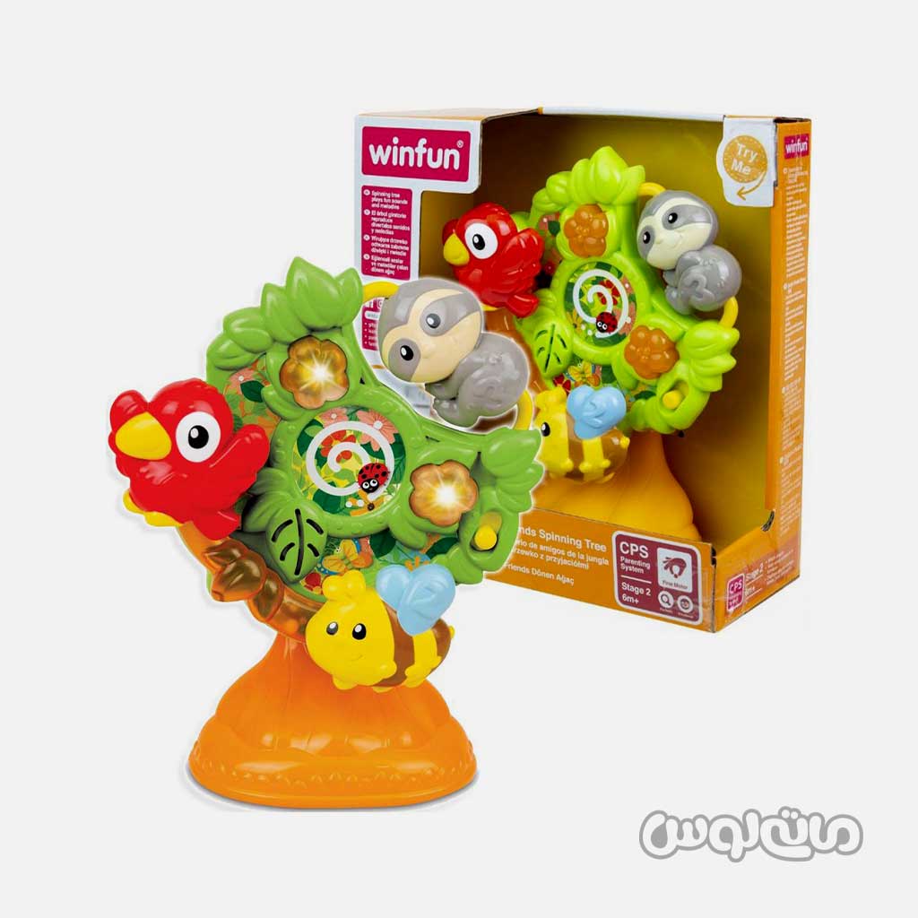 اسباب بازی درخت چرخنده موزيکال حيوانات وين فان